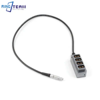 3-pin LEMO Straight Cable One to Four DTAP Female Hub Camera Press Light Battery Type B Plug Splitter 1 to 4 Adapter