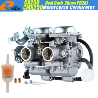 Dual Carb 26mm PD26J Carburetor Assy For Honda Rebel CA250 CB250T CBT250 CMX250 250cc CBT125 CBT150 Double Cylinder Motorcycle