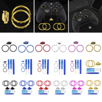 Matte Accent Rings Profile Switch Buttons Replacement Parts with Screwdriver Matte Chrome Plated for Xbox One Elite Controller