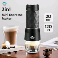 One Two Cups Hand Press Mini Nespresso Coffee Maker 3in1 20 Bar 120ml - HS-8439