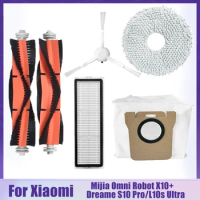 For Xiaomi Mijia Omni Robot X10+ Dreame L10s Ultra/ S10 Pro Vacuum Cleaner Main/Side Brush Hepa Filter Mop Cloth Dust Bags Parts
