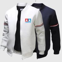 TAMIYA Legendary 90 Car Toy Classic Logo 2024 Men Autumn Flight Jacket Long Sleeve High Quality Fashion Zipper Round Neck Tops