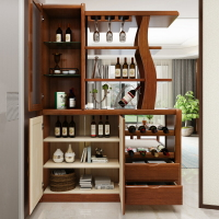 中式實木玄關櫃 雙面酒櫃 客廳屏風隔斷間廳櫃 經濟實用儲物家具
