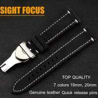 19mm 20mm Vintage Leather Watch Strap for Tudor Prince Watchband /GMT/Chrono/P01/Ranger/Pelagos/Black Pay 58 Watch Band
