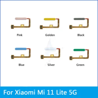 For Xiaomi Mi 11 Lite Fingerprint Scanner Flex Cable For Mi11 Lite 5G Touch ID Sensor Home Button Key Smartphone Repair Parts