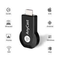 WiFi Display TV Dongle Video Streamer Chrome Cast 2 Crome WeCast AnyCast M2 Plus Airplay Miracast DLNA 1080P HDMI-compatible