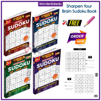 WKIDS SHARPEN YOUR BRAIN EASY MEDIUM HARD SUDOKU BOOK | Brain Games Puzzle Book Beginners Kids