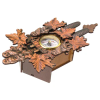 Cuckoo Clock Wooden Pendulum Wall Clock Owl Vintage Chiming Clock Battery Operated Hanging Watches