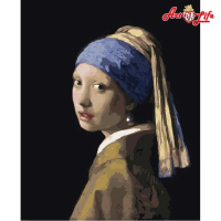 【ArtLife 藝術生活】DT003_維梅爾 戴珍珠耳環的少女40*50CM(數字油畫 DIY DIY數字油畫 交換