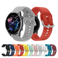 22mm Strap For Huami Amazfit GTR 3/3 Pro Smartwatch Band Silicone Bracelet For Amazfit GTR 4/2 2E/47mm/Bip 5/Pace/Stratos 3 2S 2