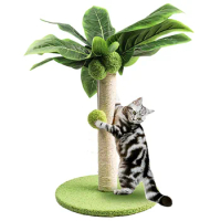 cat scratching post tree furniture Sisal toys scratch board coconut tree pet accessories