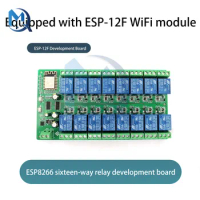 DC 5V 12V 24V ESP8266 WIFI 16 Channel Relay Module ESP-12F Development Board Large Capacity 4MByte Flash Relay Module