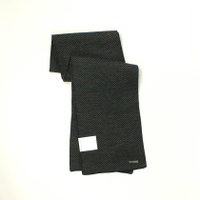 美國百分百【全新真品】Calvin Klein 圍巾 CK 配件 披肩 針織 黑 灰 條紋 保暖 Logo 男 女 B504