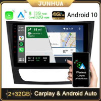 JUNHUA 9'' Android Car Radio CarPlay 4G-LTE SIM GPS Navigation For Mercedes-Benz CLS-CLass E-Class W211 C219 Cortex A75 8-Core
