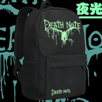 Death Cosplay kylinzhang Yagami Light Black Cartoon Anime Backpack noctilucence Oxford Schoolbag