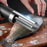 【Solid】全自動電動刮魚鱗器 多功能刨刮魚鱗機 廚房不傷魚殺魚去鱗工具 去鱗刷