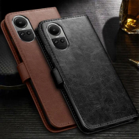 Reno10pro 5G Case Book Style Leather Flip Wallet Cover For Oppo Reno10 Reno 10 Pro Plus 5G Magnetic 