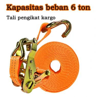 Rachet tie down 6-10 Meter 800KG/Tali pengikat barang di motor/Trackbelt/Sabuk truk/Tail pengikat ba