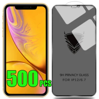 500pcs OG Privacy Tempered Glass Screen Protector Anti Spy Glare Film For iPhone 14 Pro Max 13 Mini 12 11 XS XR X 8 7 6 Plus SE
