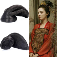 Black Chinese Han Dynasty Princess Fairy Dance Headdress Ancient Empress Hair Accessories Guzheng Stage Performance Dress Up