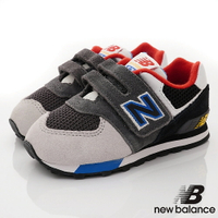 ★New Balance童鞋-休閒運動鞋系列IV574LB1磁石灰.寧靜藍(寶寶段)
