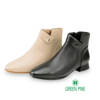 【GREEN PINE】寒流必穿經典羊皮切爾西靴粗跟女短靴(共2色/10869831)
