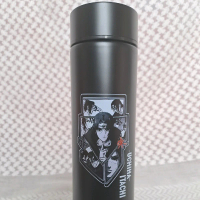 Tumbler Thermos life non-Led hitam polos | custom Uchiha Itachi story stainless steel Vacuum Water