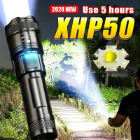 ORIGINAL!! LED Senter Super Terang XHP50 USB Type-C LED SWAT Police Kapasitas Tinggi Waterproof Outd