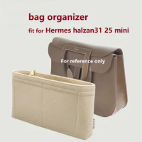 【Soft andLight】Bag Organizer Insert For HER Mes Halzan 31 25 Mini Organiser Divider Shaper Protector Compartment Inner Lining