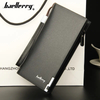 New Large Capacity Business Men's Wallet Zipper Multifunctional Clutch Long Leather Wallet Card Hold