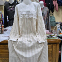 gamis garis\katun premium Wanita"