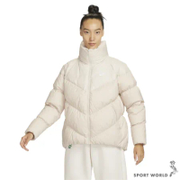 Nike 羽絨外套 女裝 立領 保暖 拉鍊口袋 米白 FD8212-104