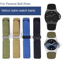 For Tudor Seiko Breitling Panerai Breathable Durable Outdoor Comfortable Nylon Canvas Hook and Loop Fastener Watch Strap 22 24mm
