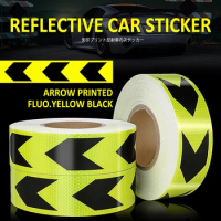 Roadstar Arrow Printed Microprismatic Reflective Tape Car Sticker Car Accessories Decoration for Bike Truck 5cm Width