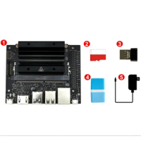 Jetson Nano 2GB Development Pack (Type A) Essential Parts to Get Started USB WiFi Micro SD Card 64GB Included