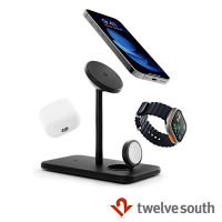 Twelve South HiRise 3 Deluxe MagSafe 三合一無線充電立架 - 黑色 (TS-23030)