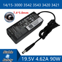 19.5V 4.62A 7.4*5.0mm Universal Laptop Adapter Charger For DELL Inspiron 14 15 3000 3542 3543 3420 3421 DC Jack notebook adapter