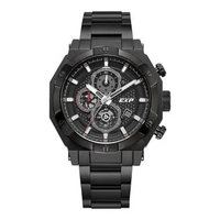 Expedition Chronograph E 6385 BC Jam Tangan Pria Stainless Steel Strap Modern Sporty - Watches black