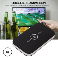 Bluetooth-Compatible Transmitter Receiver Wireless Audio Adapter For PC TV Headphone Car With 3.5mm AUX Music Receiver Sender