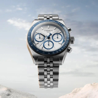 【TISSOT 天梭】PR516 T149.462.11.011.00 三眼計時機械錶 手錶 男錶-41mm 母親節(T1494621101100)