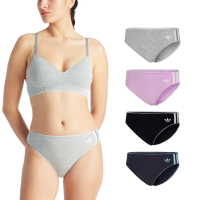 【adidas 愛迪達】W ADICOLOR COMFORT FLEX COTTON BIKINI 柔軟透氣內褲 內褲 女士內褲(多色任選)