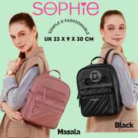 NEW Tas Ransel Wanita Terbaru 2024 Sophie Martin Paris Korean Style Import Capriolla Black dan Masal