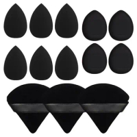 13 PSC Beauty Puff Set Large Beauty Blending Blender Spong 3 corners velvet puff Finger Puff Makeup Foundation makeup tool