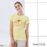 Nautica 女裝 棕梠樹環保短袖T恤-黃色