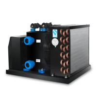 Portable 500L-2000L Cold Water Pump 0.5-3 HP Aquarium Ice Bath Chiller Heater Pure Titanium Evaporator Seafood Cooling