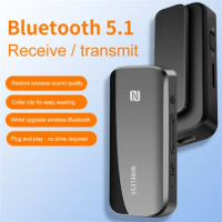 Bluetooth 5.1 Aux Adapter Wireless Dongle NFC TF Card 3.5mm Jack Handsfree For TV PC Speaker Car Kit Audio Receiver Transmitter