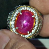 Ruby Star Burma 8 ct ++ lengkap memo MRI