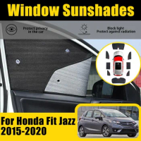 Car Full Covers Sun Visor For Honda Fit Jazz 2015~2020 GK5 GK3 GP5 2016 2017 2018 Car Window Visor Sunshade Cover Accessories