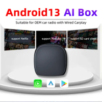 Android 13 AI Box 8GB 128GB Built-in GPS Wifi Wireless Carplay Android Auto Multimedia Support Netflix Youtube Streaming Box