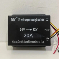 car power supply transformer converter stepdown 24v to 12v 20a
